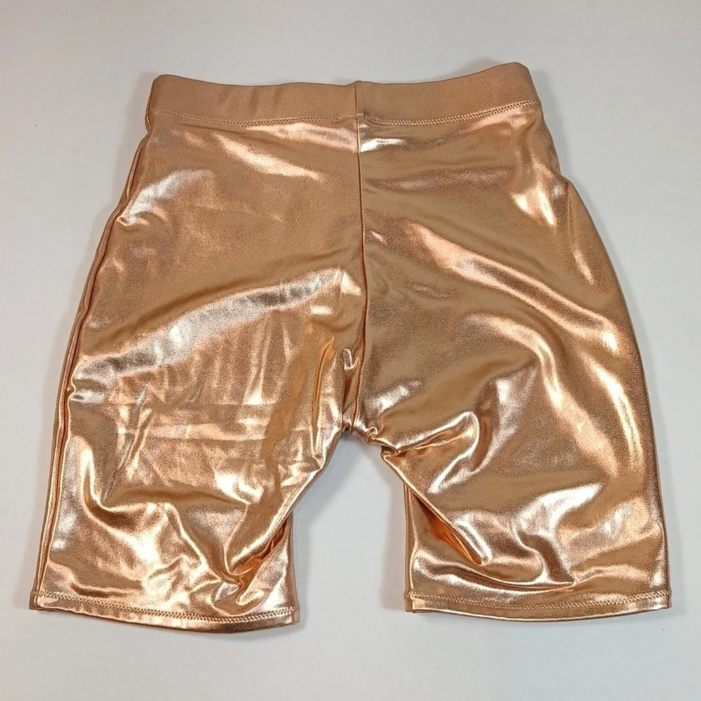 Skims Swim Metallic mid waist shorts Champagne XS NWT